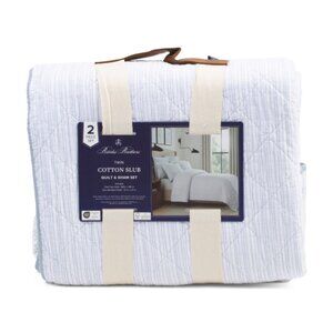 BROOKS BROTHERS Slub Stripe Quilt Set